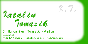 katalin tomasik business card